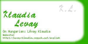 klaudia levay business card