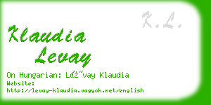 klaudia levay business card